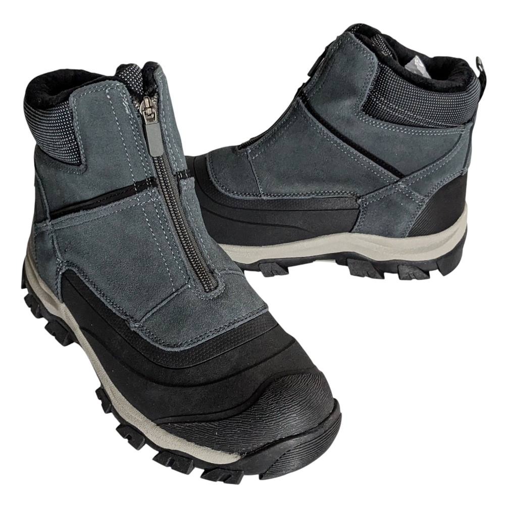 Lands End Squall Insulated Zip Snow Boots Men's Size 9.5